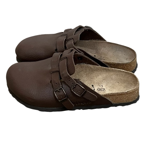 Birkenstock Birki’s Camden double strap brown pebbled leather clogs - Picture 2 of 11